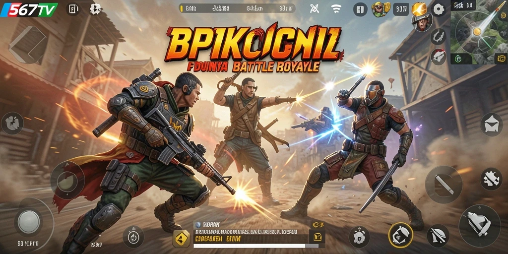 Gameplay intens dan mendebarkan dalam 567TV Battle Royale.
