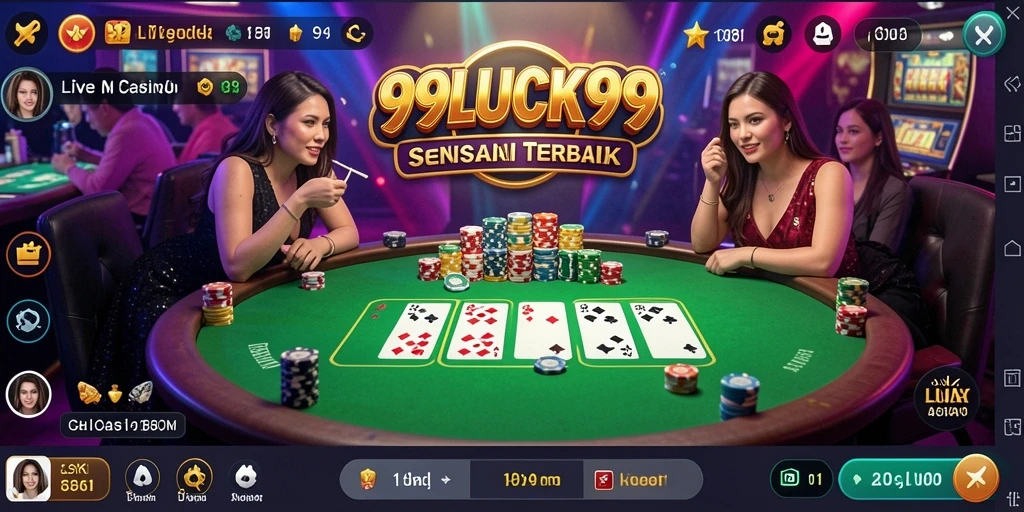 Tangkapan layar gameplay 99LUCK99 yang mengasyikkan di kasino langsung.