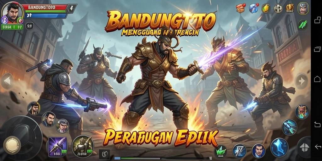 Tampilan gameplay menarik dalam pertarungan di BANDUNGTOTO.