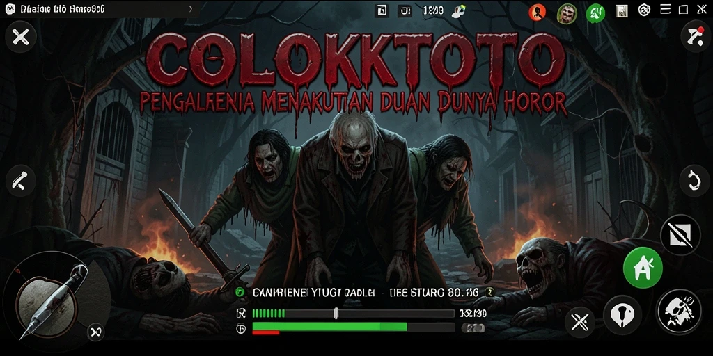 Screenshot gameplay COLOKTOTO yang menampilkan suasana horor yang mencekam.