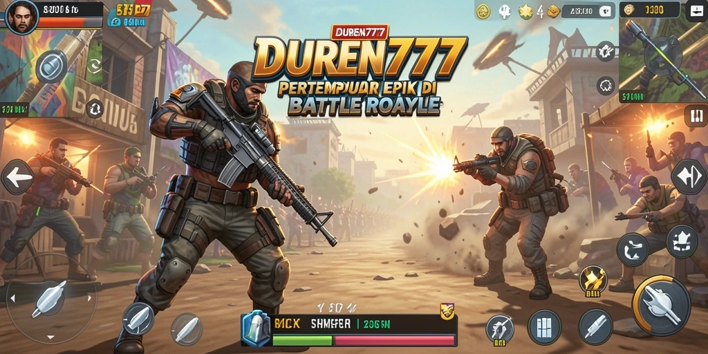Gameplay seru dari DUREN777 dalam pertempuran Battle Royale.