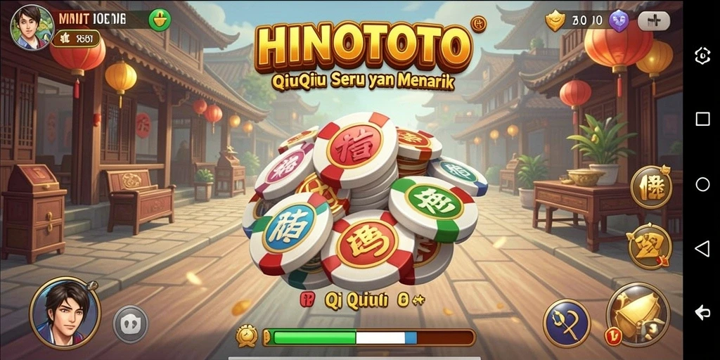 Tampilan gameplay seru dari HINOTOTO, permainan QiuQiu yang menarik.