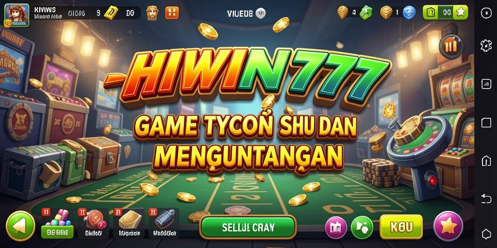 Tangkapan layar gameplay HIWIN777 yang menampilkan keseruan membangun bisnis.