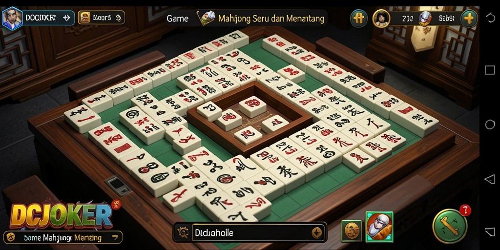 Tampilan gameplay IDCJOKER yang menarik dengan desain ubin Mahjong.