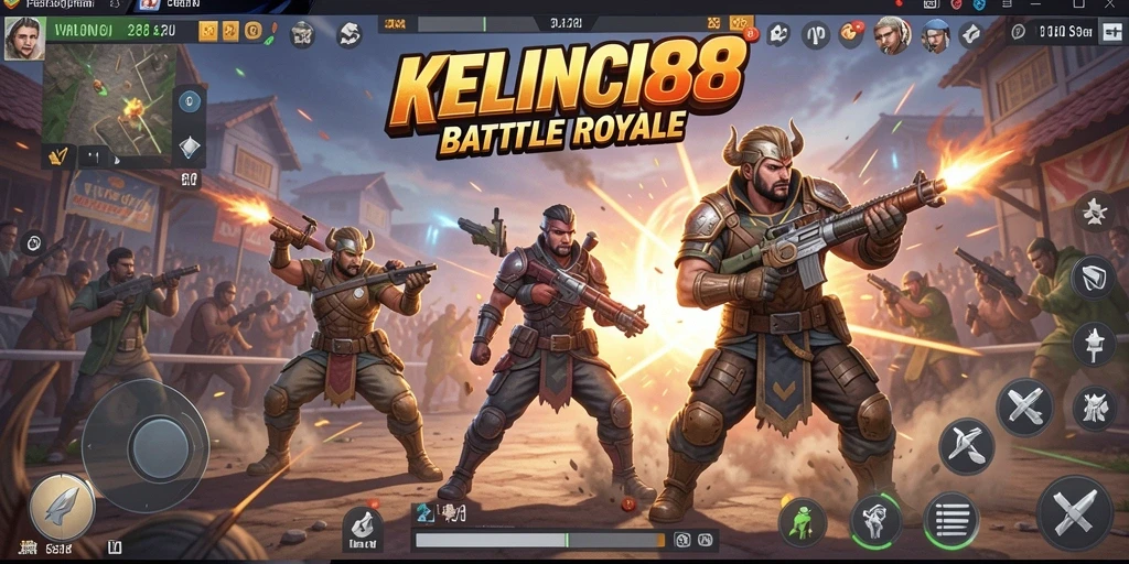 Tangkapan layar KELINCI88 menunjukkan pertarungan Battle Royale yang mendebarkan.