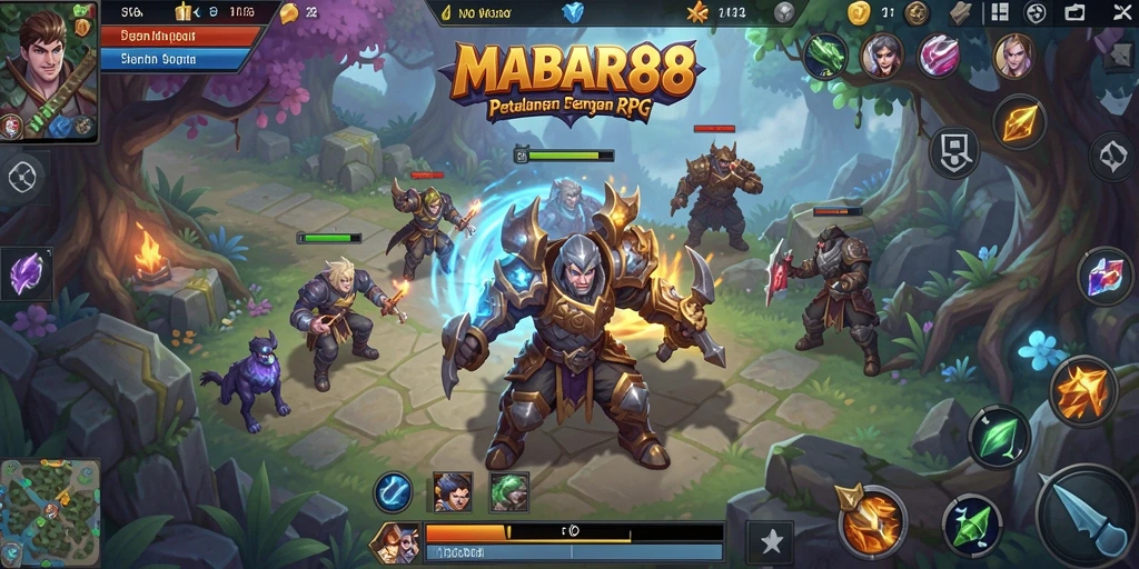 Tampilan menarik gameplay RPG MABAR88 dengan aksi seru dan karakter beragam.