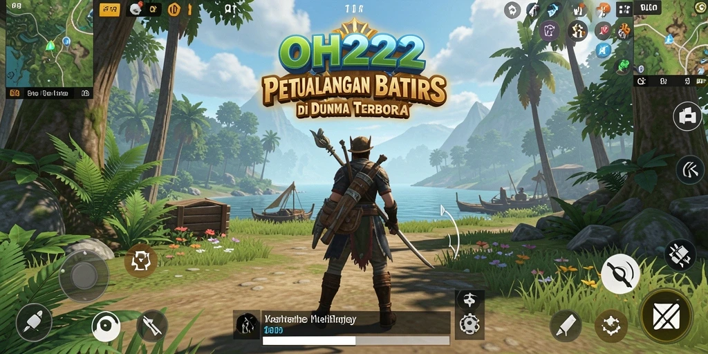 Screenshot gameplay OH222 yang menunjukkan penjelajahan luas.