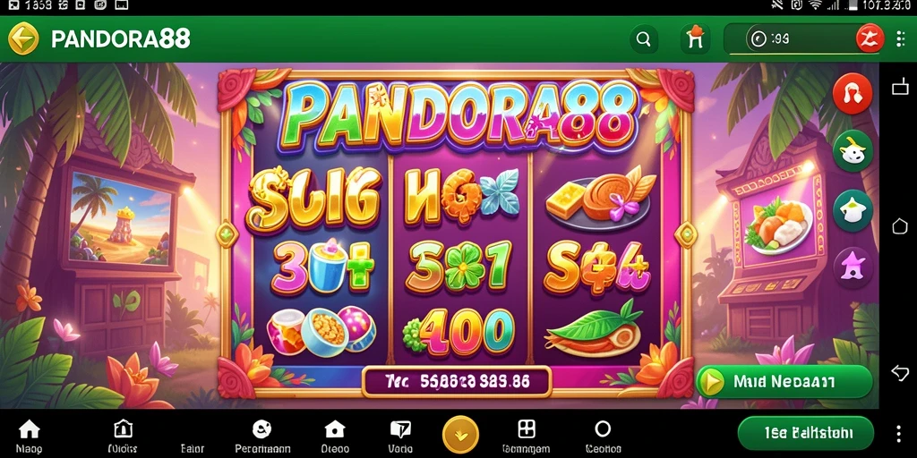 Tampilan menarik dari gameplay Slot PANDORA88 yang memukau.