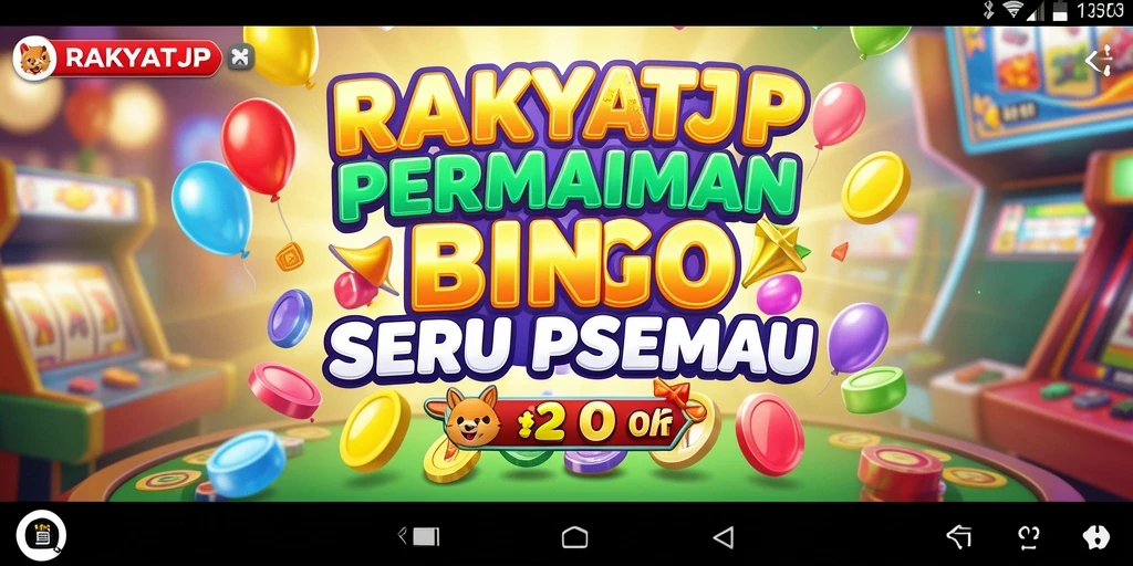 Tampilan gameplay Bingo yang menarik dan menyenangkan di RAKYATJP.
