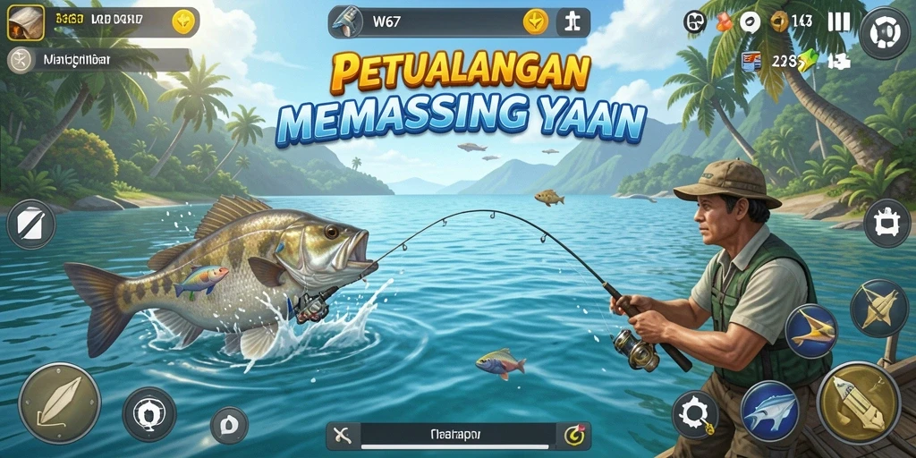 Tangkapan ikan yang luar biasa dalam gameplay W67.